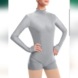 Women's Mock Neck Long Sleeve romper